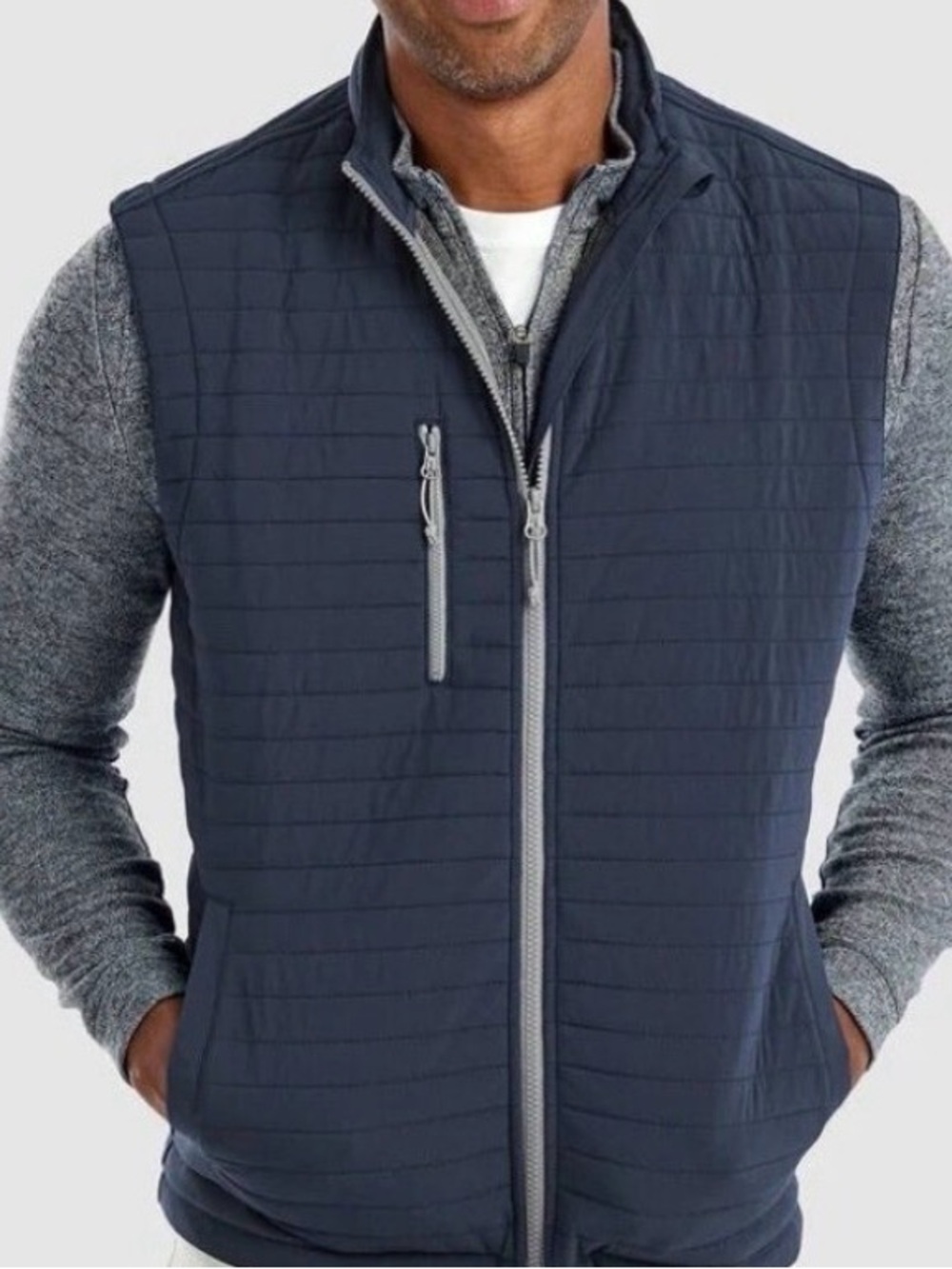 Johnnie-O Crosswind Prep Performance Vest. Wake Blue. Men’s XXL